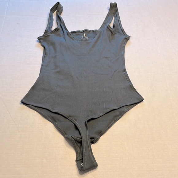 NWT SKIMS Cotton Rib Bodysuit Deep Sea Teal New XL - Picture 6 of 6